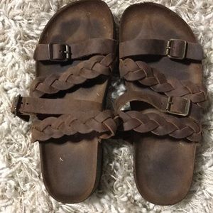 Braided strap sandals